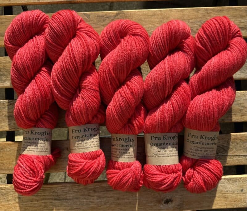 Mrs. Krogh's organic merino - Simply red